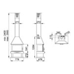 Cheminée à bois 3 vitres - BRONPI Huesca 10 kW – Image 9