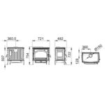 Poêle à bois en fonte - BRONPI Etna 11.3 kW – Image 10